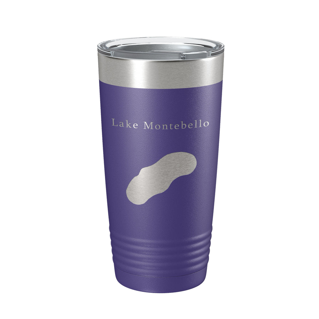 Lake Montebello Map Tumbler Travel Mug Insulated Laser Engraved Coffee Cup Maryland 20 oz