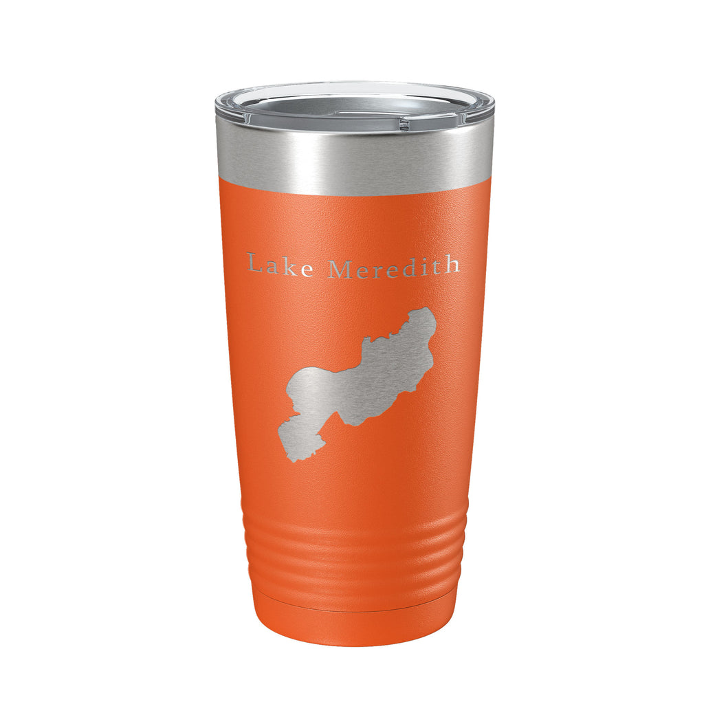 Lake Meredith Map Tumbler Travel Mug Insulated Laser Engraved Coffee Cup Colorado 20 oz