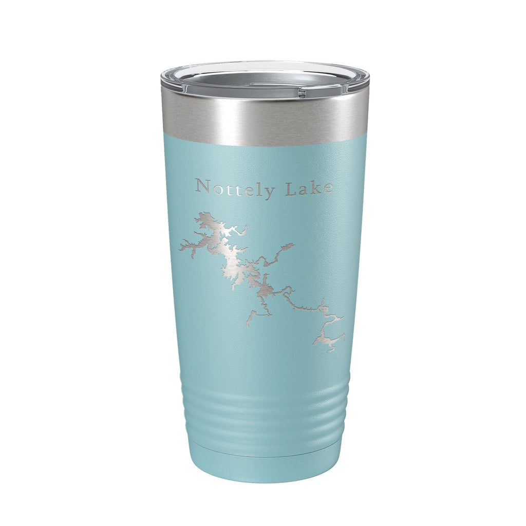 Nottely Lake Map Tumbler Travel Mug Insulated Laser Engraved Coffee Cup Georgia 20 oz