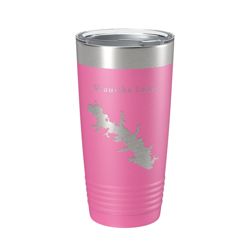 Waurika Lake Map Tumbler Travel Mug Insulated Laser Engraved Coffee Cup Oklahoma 20 oz