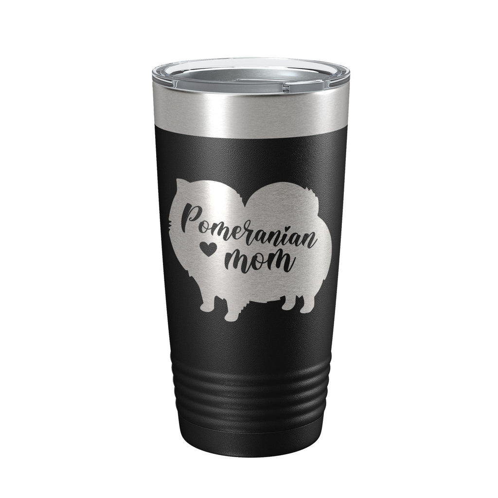 Pomeranian Mom Tumbler Dog Travel Mug Gift Insulated Laser Engraved Coffee Cup 20 oz