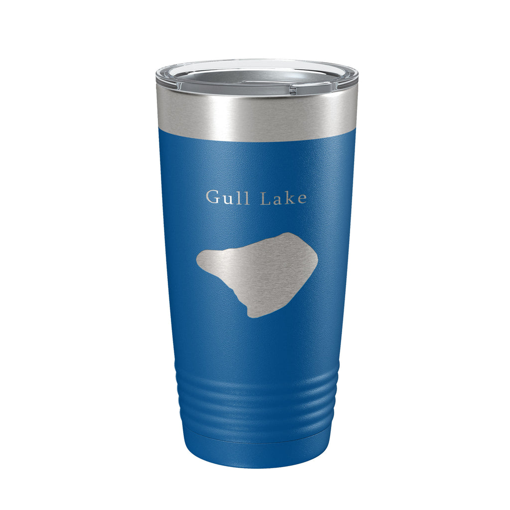 Gull Lake Map Tumbler Travel Mug Insulated Laser Engraved Coffee Cup California 20 oz