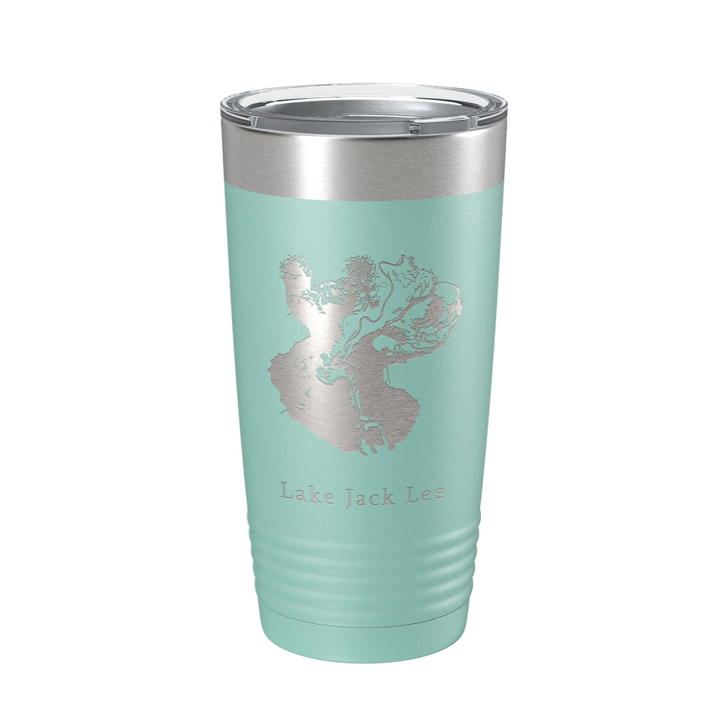 Lake Jack Lee Map Tumbler Travel Mug Insulated Laser Engraved Coffee Cup Felsenthal Arkansas Louisiana 20 oz