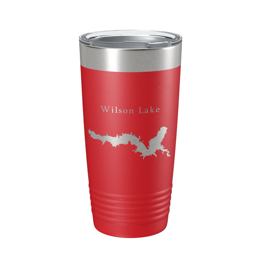 Wilson Lake Map Tumbler Travel Mug Insulated Laser Engraved Coffee Cup Kansas 20 oz