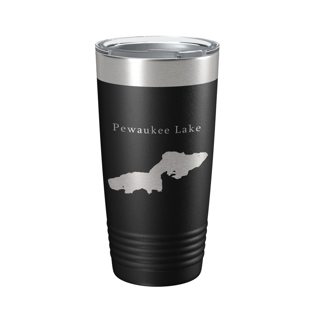 Pewaukee Lake Map Tumbler Travel Mug Insulated Laser Engraved Coffee Cup Wisconsin 20 oz