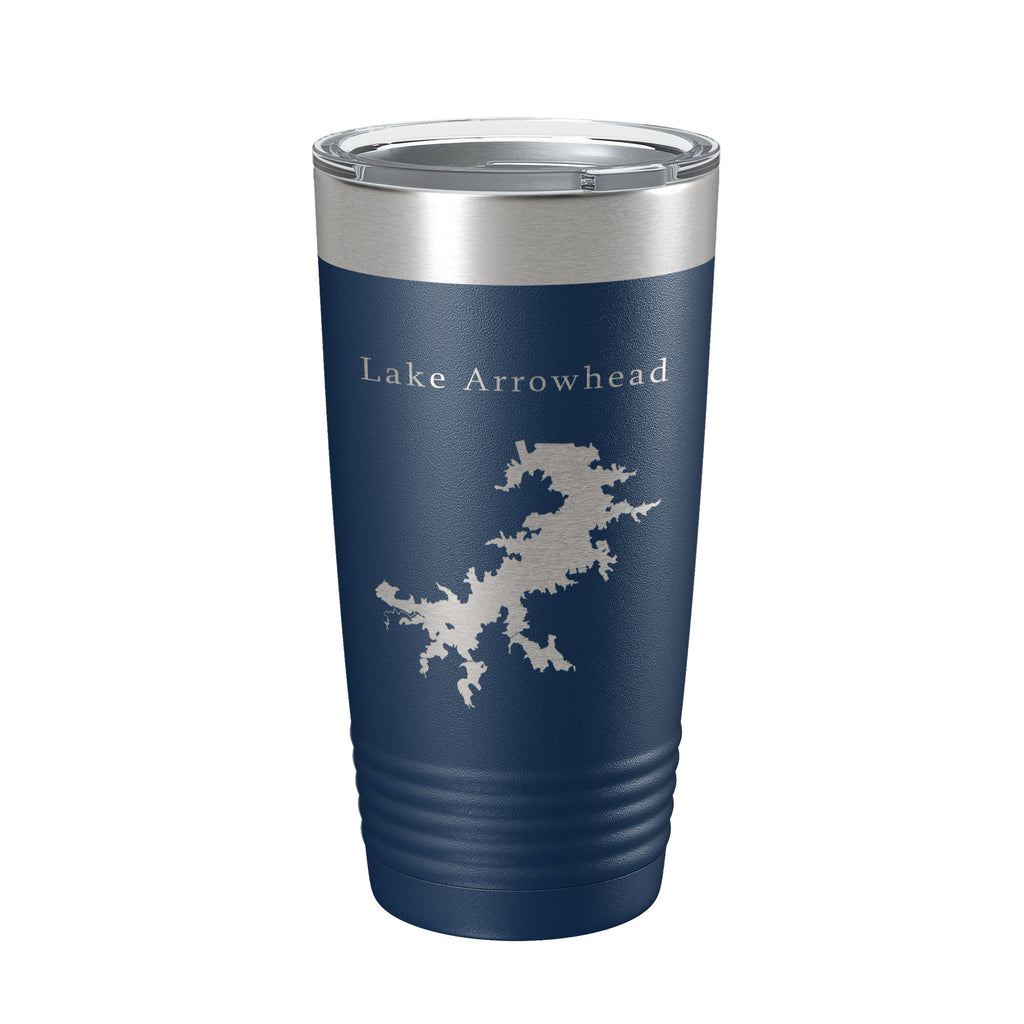 Lake Arrowhead Map Tumbler Travel Mug Insulated Laser Engraved Coffee Cup Texas 20 oz