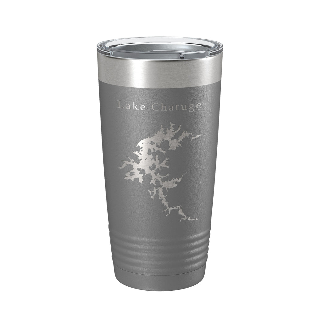 Lake Chatuge Map Tumbler Travel Mug Insulated Laser Engraved Coffee Cup Georgia North Carolina 20 oz