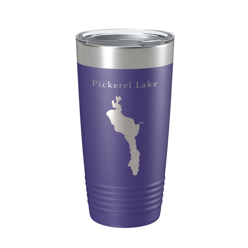 Pickerel Lake Map Tumbler Travel Mug Insulated Laser Engraved Coffee Cup South Dakota 20 oz