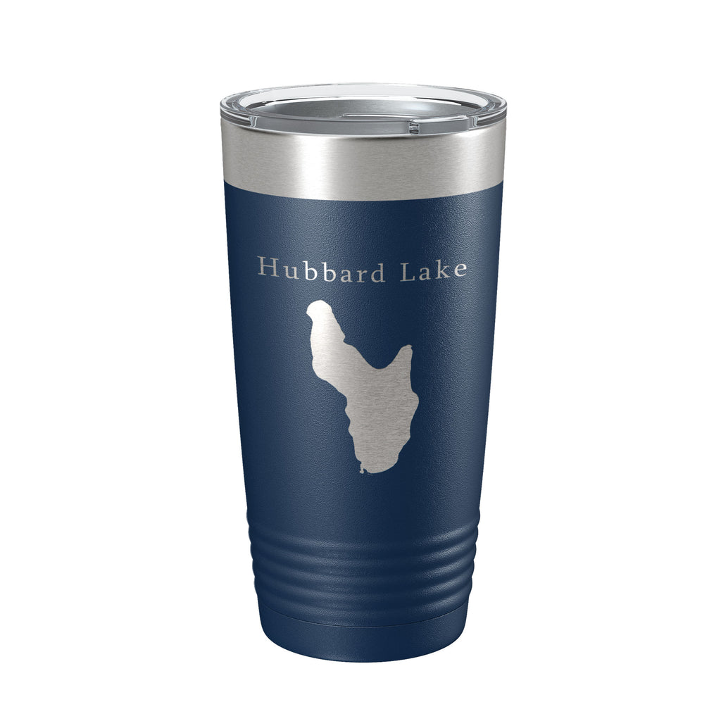 Hubbard Lake Map Tumbler Travel Mug Insulated Laser Engraved Coffee Cup Michigan 20 oz