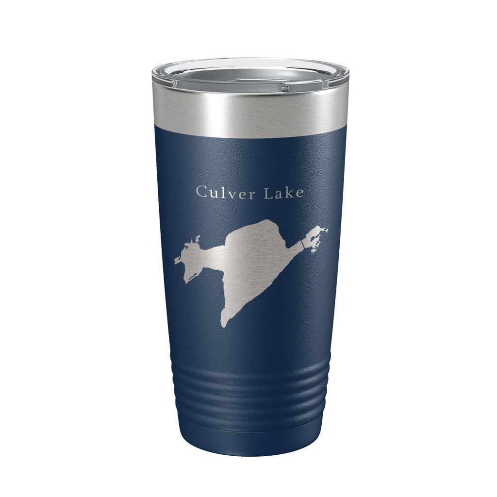 Culver Lake Map Tumbler Travel Mug Insulated Laser Engraved Coffee Cup New Jersey 20 oz