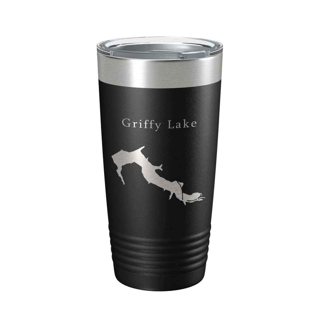 Griffy Lake Map Tumbler Travel Mug Insulated Laser Engraved Coffee Cup Indiana 20 oz