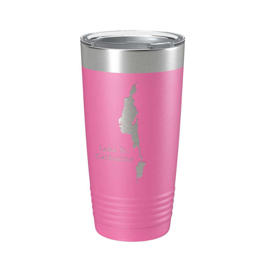 Lake St. Catherine Map Tumbler Travel Mug Insulated Laser Engraved Coffee Cup Vermont 20 oz