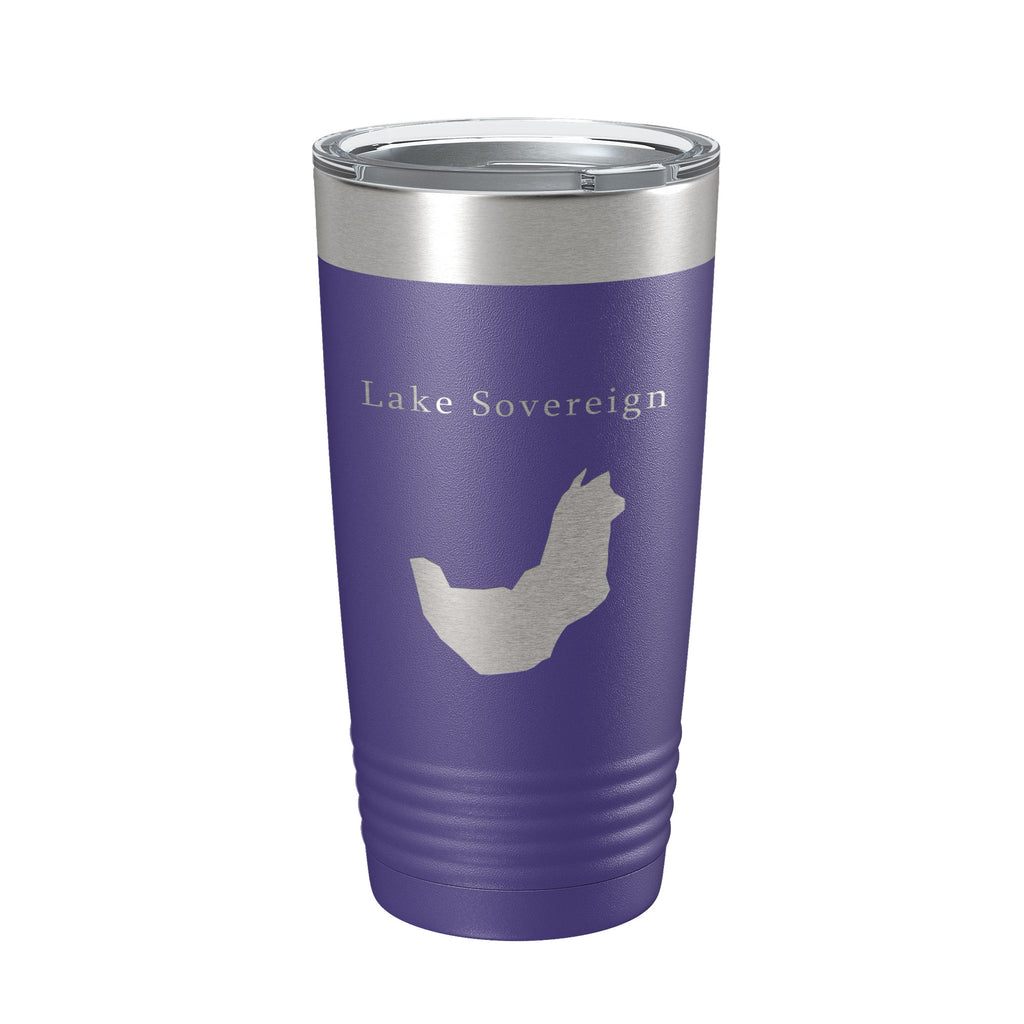 Lake Sovereign Map Tumbler Travel Mug Insulated Laser Engraved Coffee Cup Georgia 20 oz