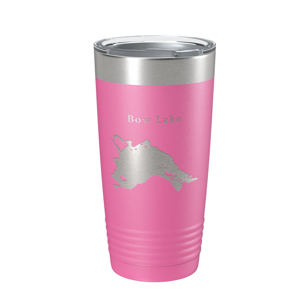 Bow Lake Map Tumbler Travel Mug Insulated Laser Engraved Coffee Cup New Hampshire 20 oz