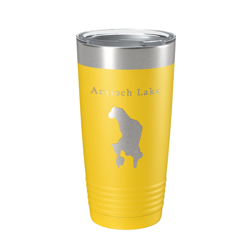 Antioch Lake Map Tumbler Travel Mug Insulated Laser Engraved Coffee Cup Illinois 20 oz