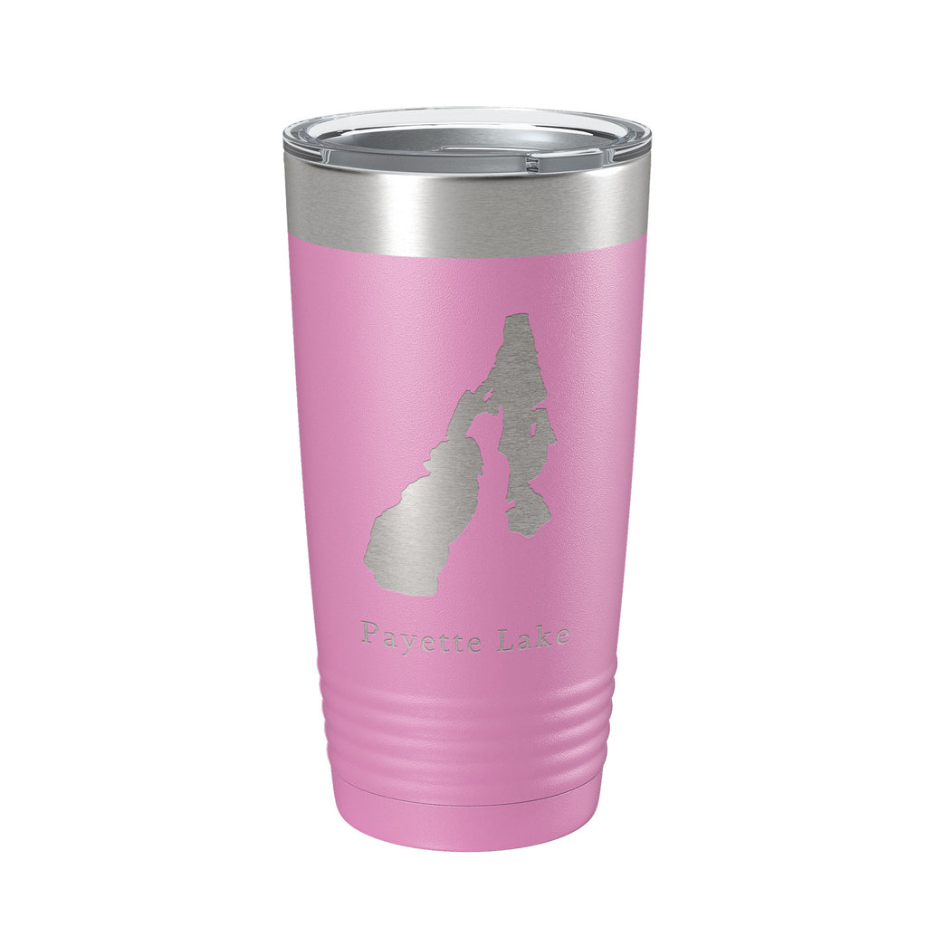 Payette Lake Map Tumbler Travel Mug Insulated Laser Engraved Coffee Cup Idaho 20 oz