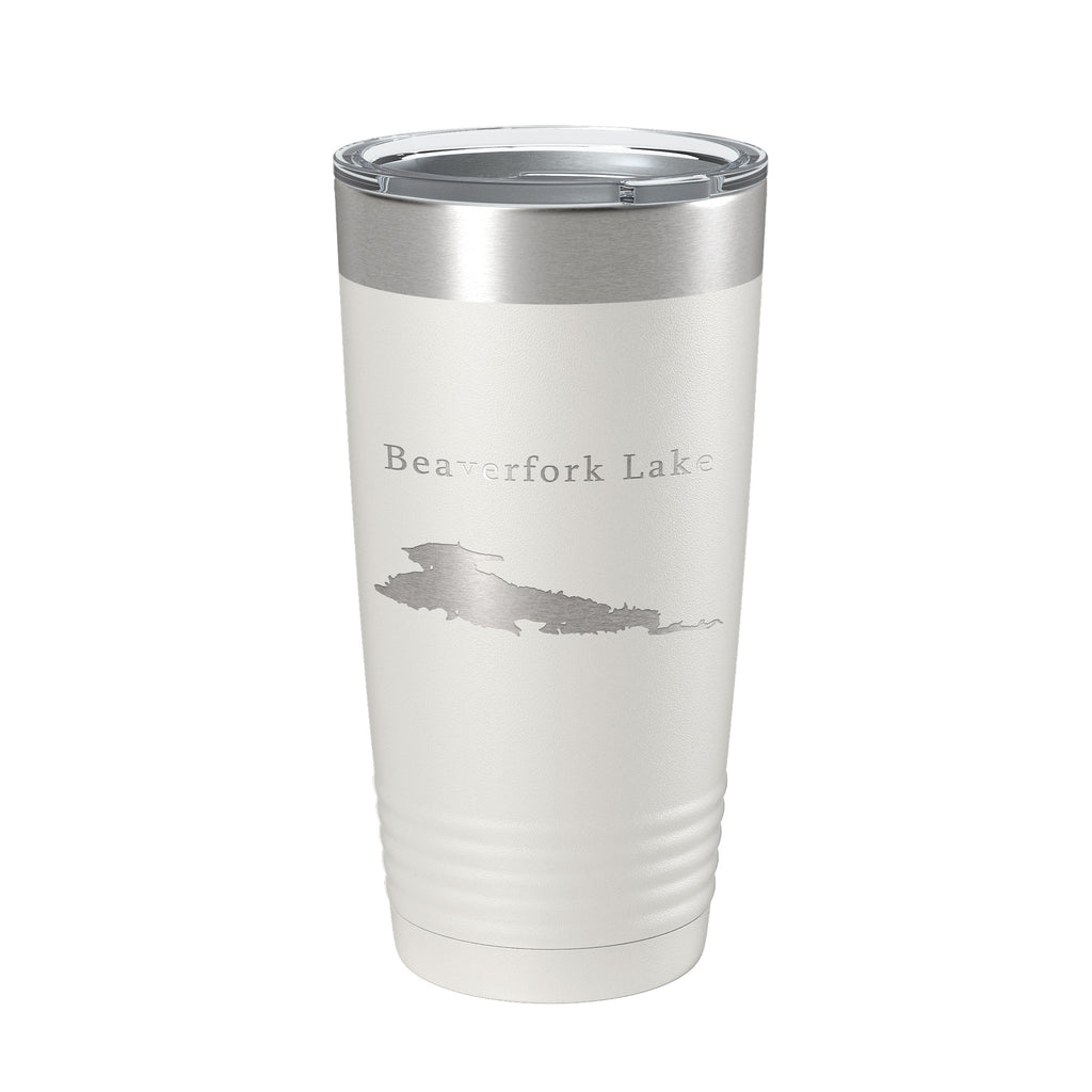 Beaverfork Lake Map Tumbler Travel Mug Insulated Laser Engraved Coffee Cup Arkansas 20 oz