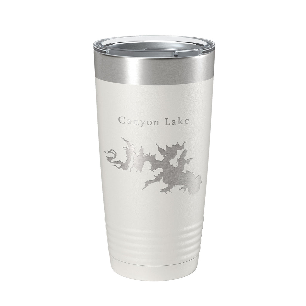 Canyon Lake Map Tumbler Travel Mug Insulated Laser Engraved Coffee Cup Texas 20 oz