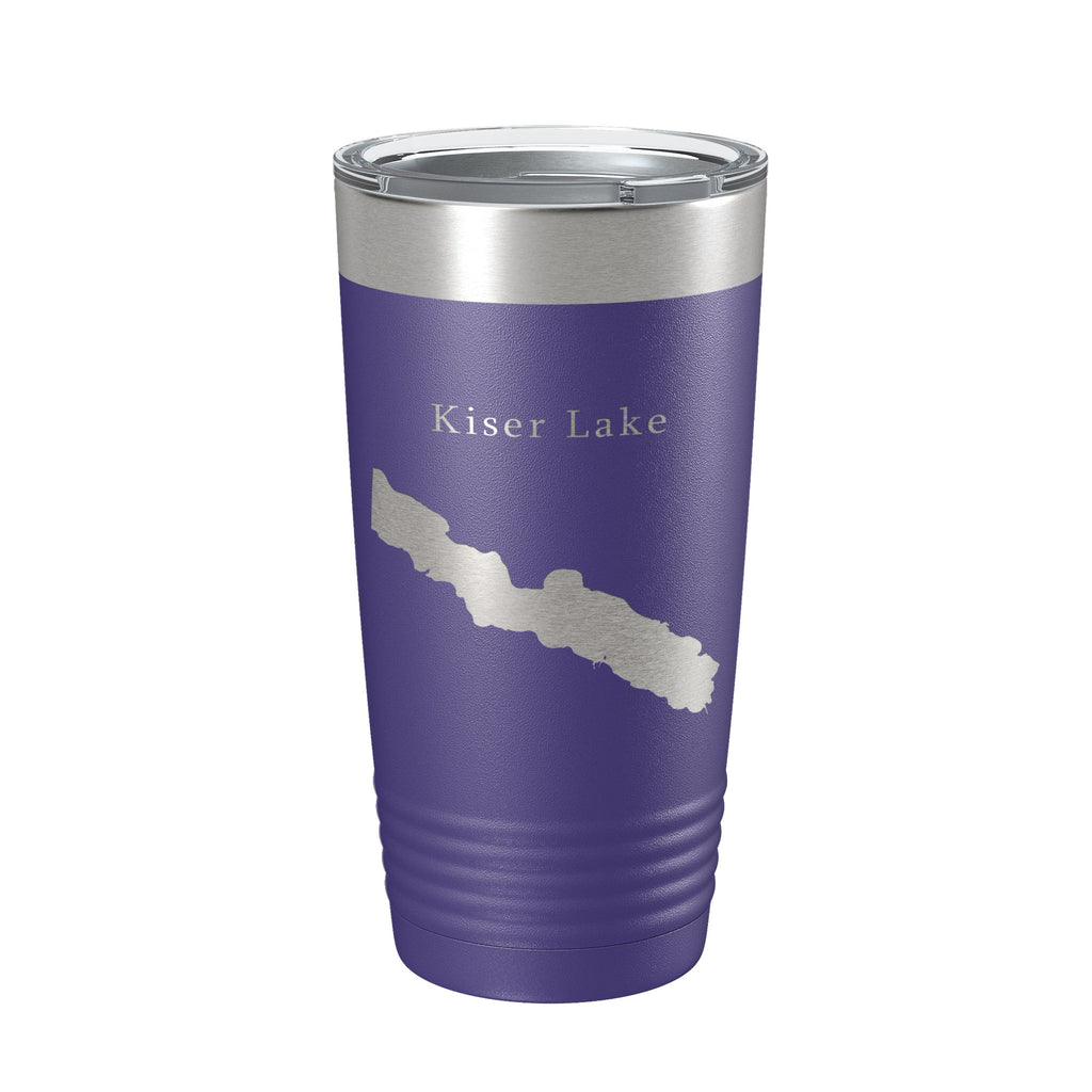 Kiser Lake Map Tumbler Travel Mug Insulated Laser Engraved Coffee Cup Ohio 20 oz