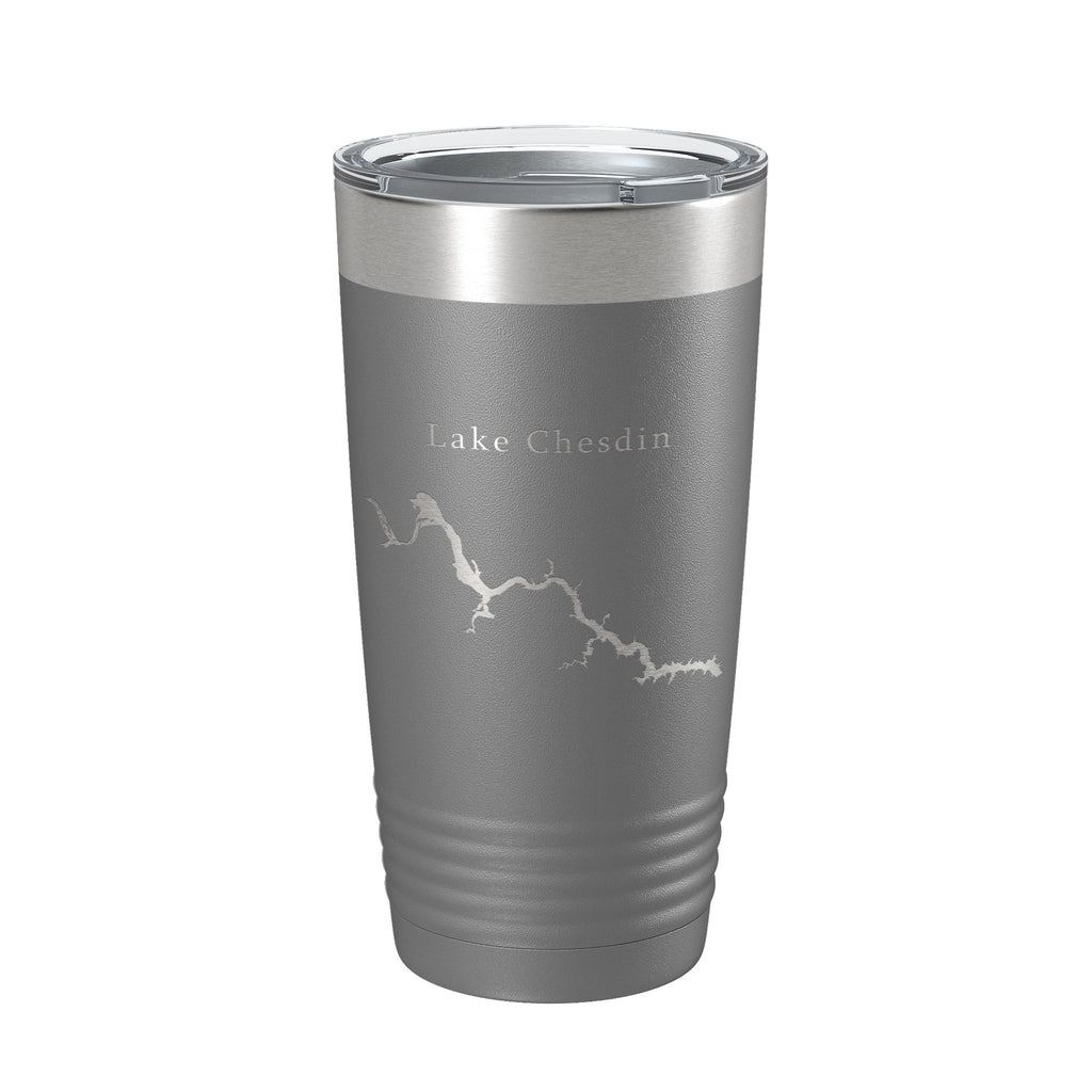 Lake Chesdin Map Tumbler Travel Mug Insulated Laser Engraved Coffee Cup Virginia 20 oz