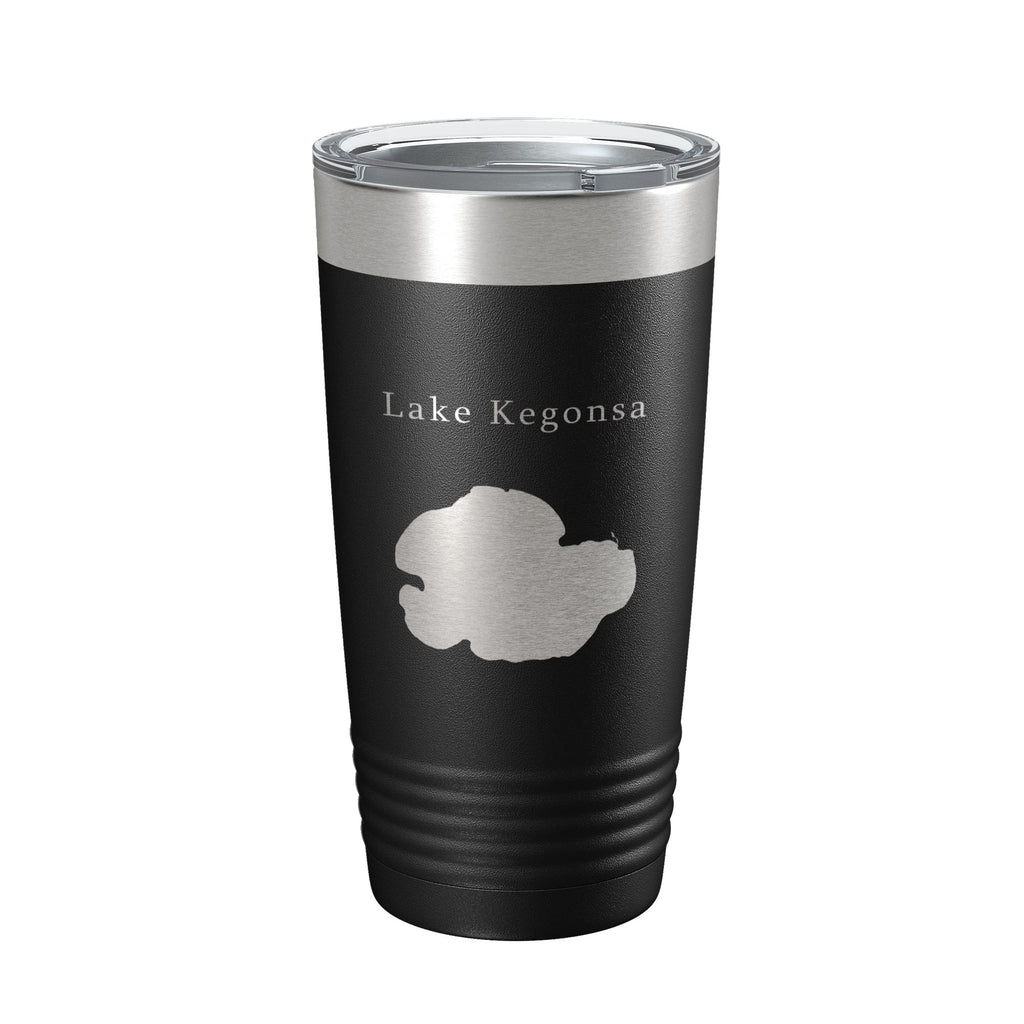 Lake Kegonsa Map Tumbler Travel Mug Insulated Laser Engraved Coffee Cup Wisconsin 20 oz