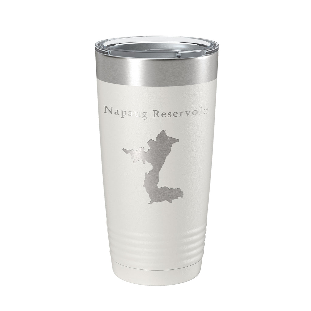 Napaug Reservoir Tumbler Lake Map Travel Mug Insulated Laser Engraved Coffee Cup Connecticut 20 oz