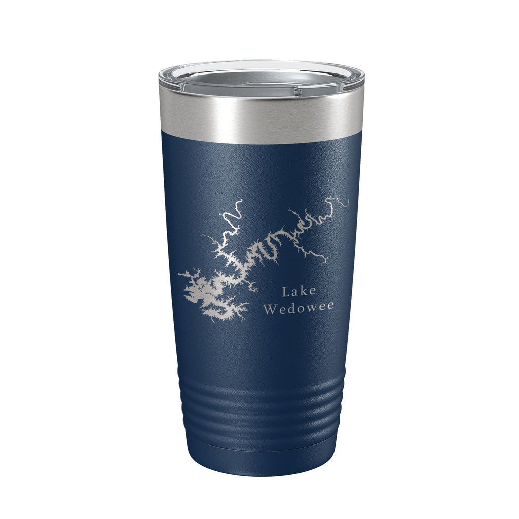 Lake Wedowee RL Harris Map Tumbler Travel Mug Insulated Laser Engraved Coffee Cup Alabama 20 oz