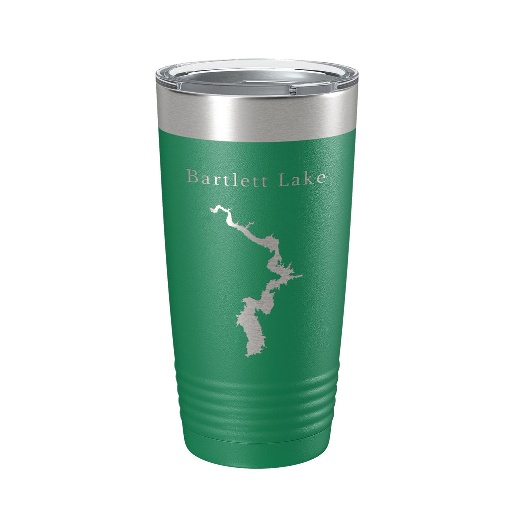 Bartlett Lake Map Tumbler Travel Mug Insulated Laser Engraved Coffee Cup Arizona 20 oz