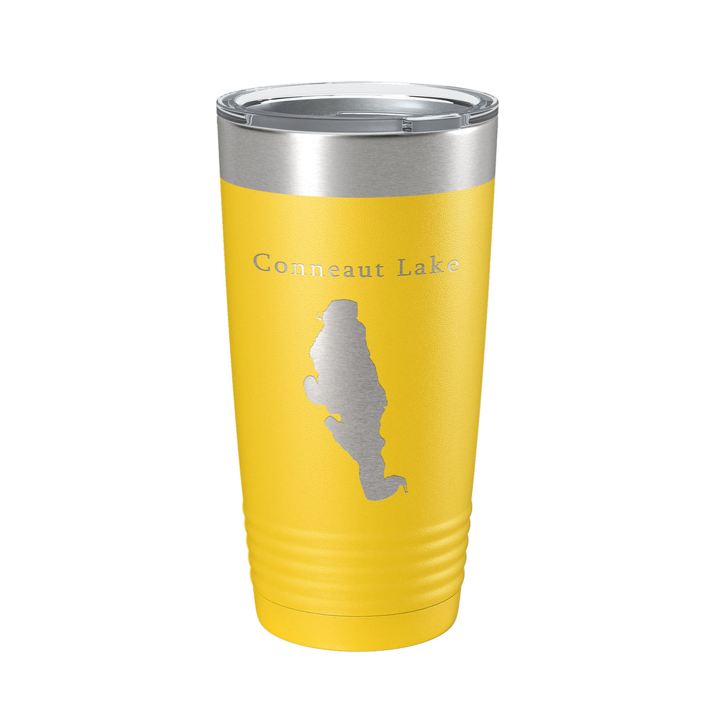 Conneaut Lake Map Tumbler Travel Mug Insulated Laser Engraved Coffee Cup Pennsylvania 20 oz