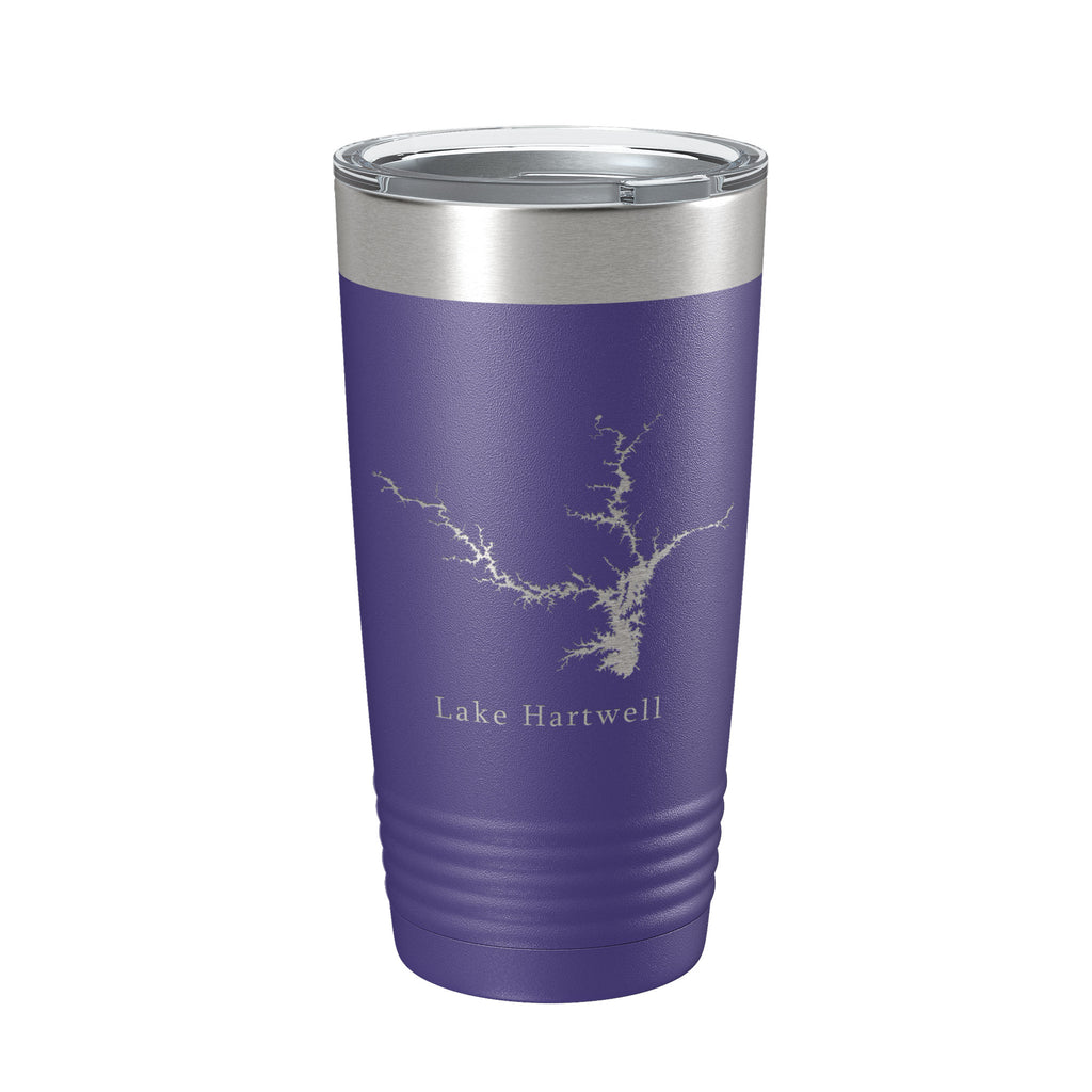 Lake Hartwell Map Tumbler Travel Mug Insulated Laser Engraved Coffee Cup Georgia South Carolina 20 oz