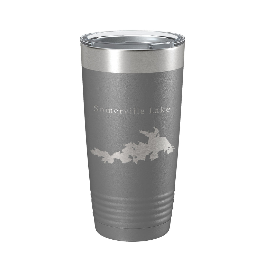 Somerville Lake Map Tumbler Travel Mug Insulated Laser Engraved Coffee Cup Texas 20 oz