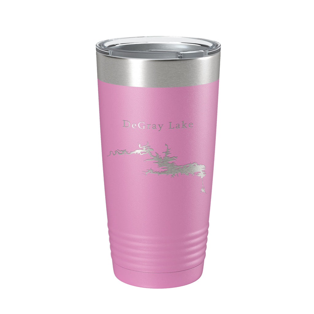 DeGray Lake Map Tumbler Travel Mug Insulated Laser Engraved Coffee Cup Arkansas 20 oz