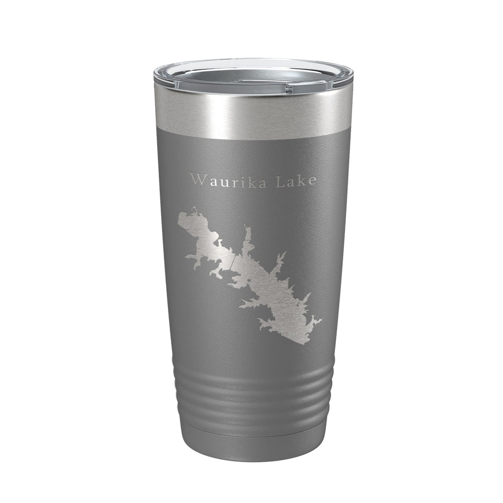 Waurika Lake Map Tumbler Travel Mug Insulated Laser Engraved Coffee Cup Oklahoma 20 oz