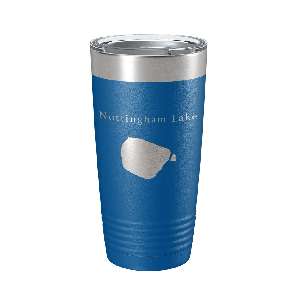 Nottingham Lake Map Tumbler Travel Mug Insulated Laser Engraved Coffee Cup Colorado 20 oz