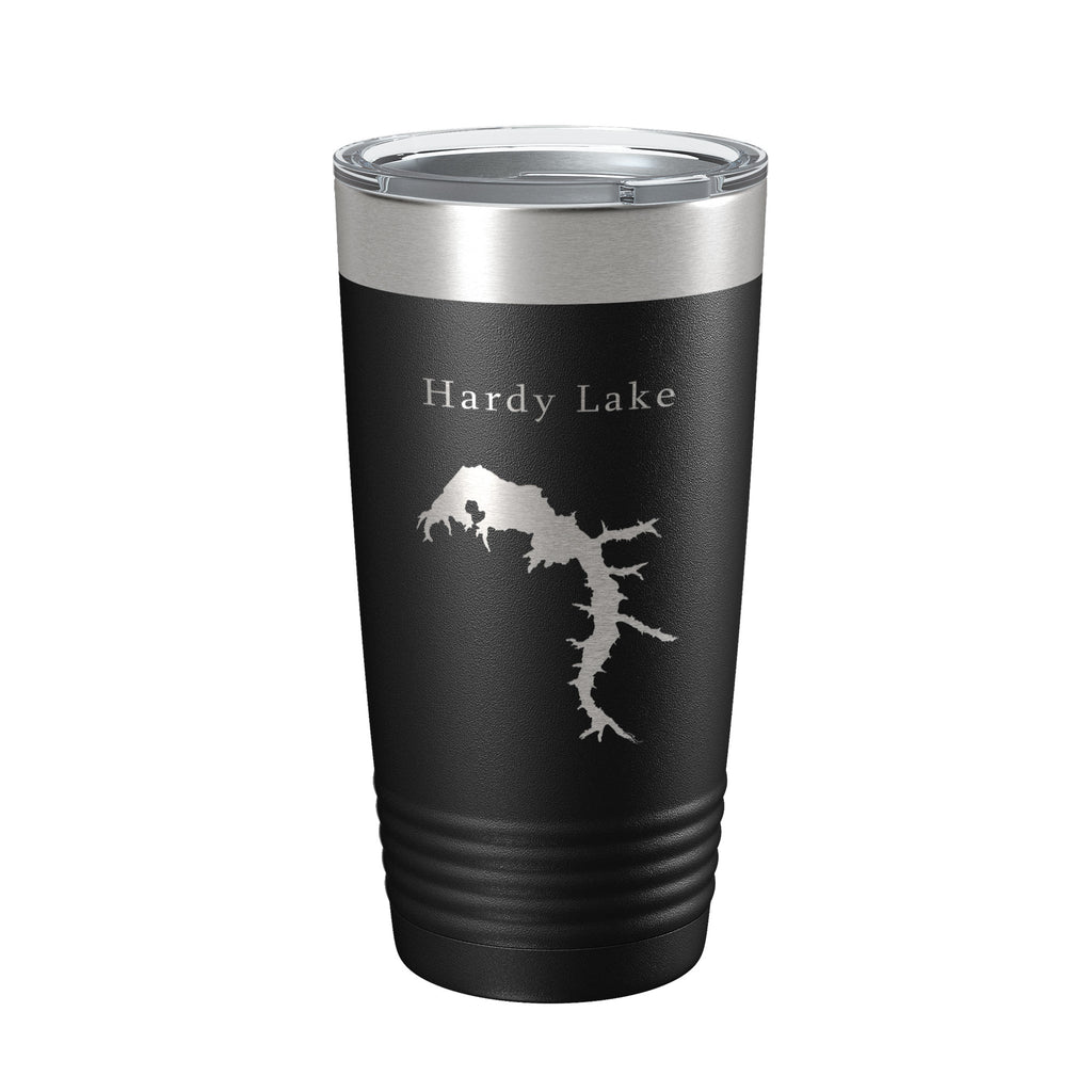 Hardy Lake Map Tumbler Travel Mug Insulated Laser Engraved Coffee Cup Indiana 20 oz