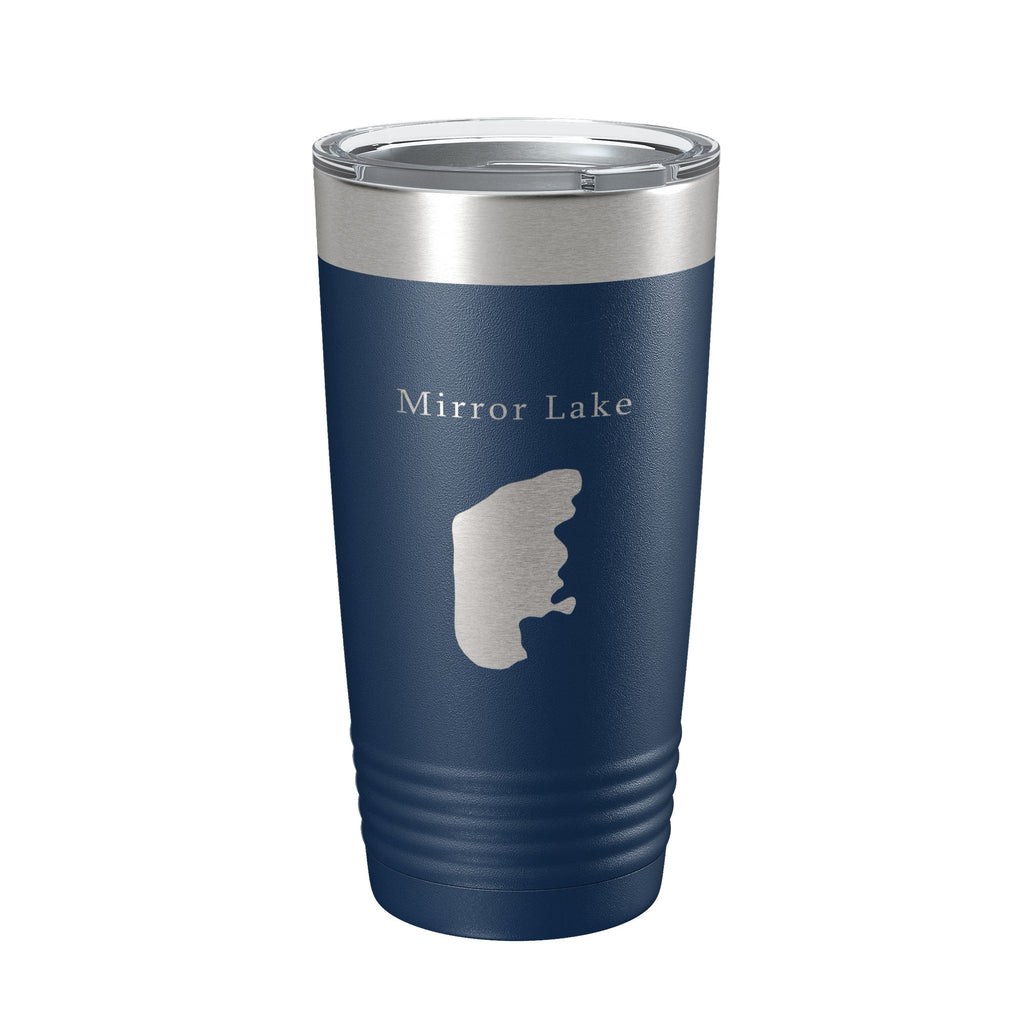 Mirror Lake Map Tumbler Travel Mug Insulated Laser Engraved Coffee Cup Utah 20 oz