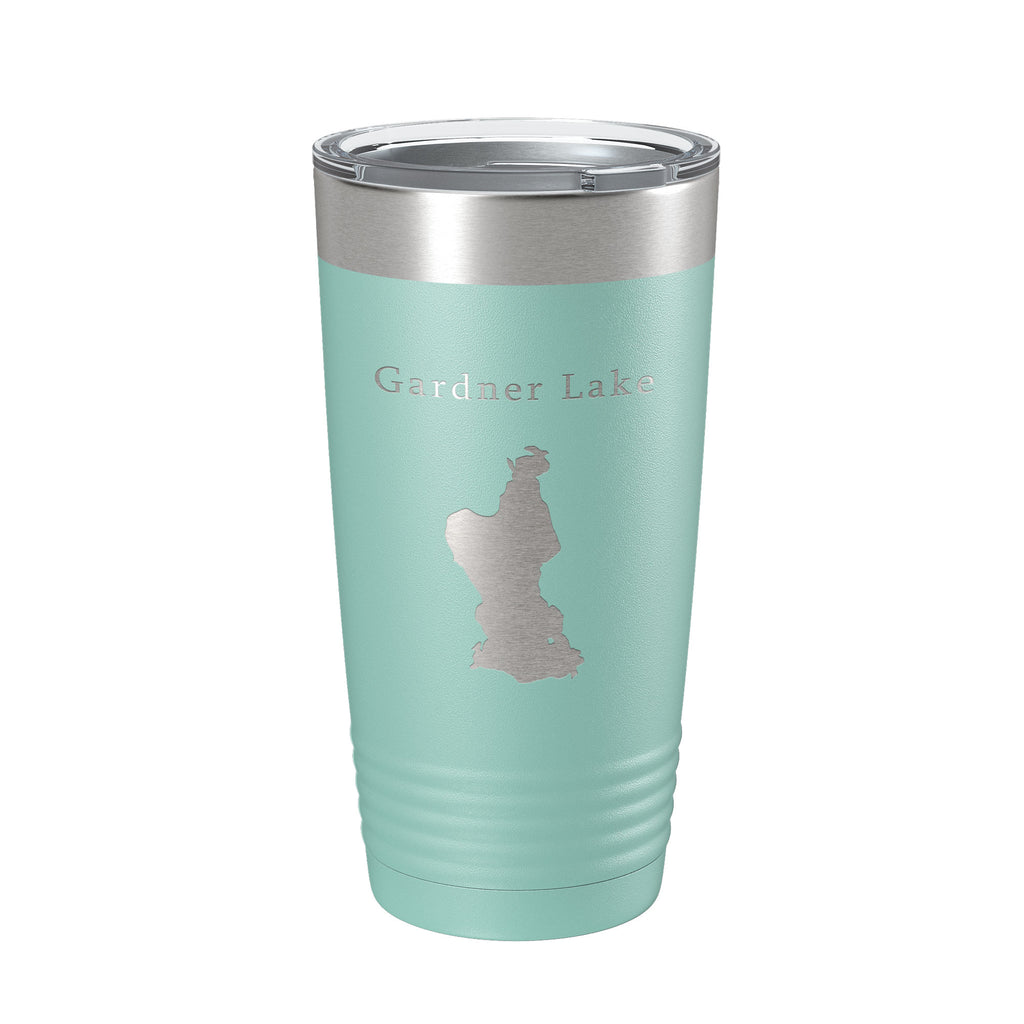 Gardner Lake Map Tumbler Travel Mug Insulated Laser Engraved Coffee Cup Connecticut 20 oz