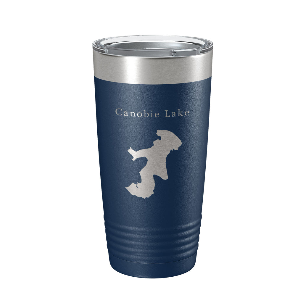 Canobie Lake Map Tumbler Travel Mug Insulated Laser Engraved Coffee Cup New Hampshire 20 oz