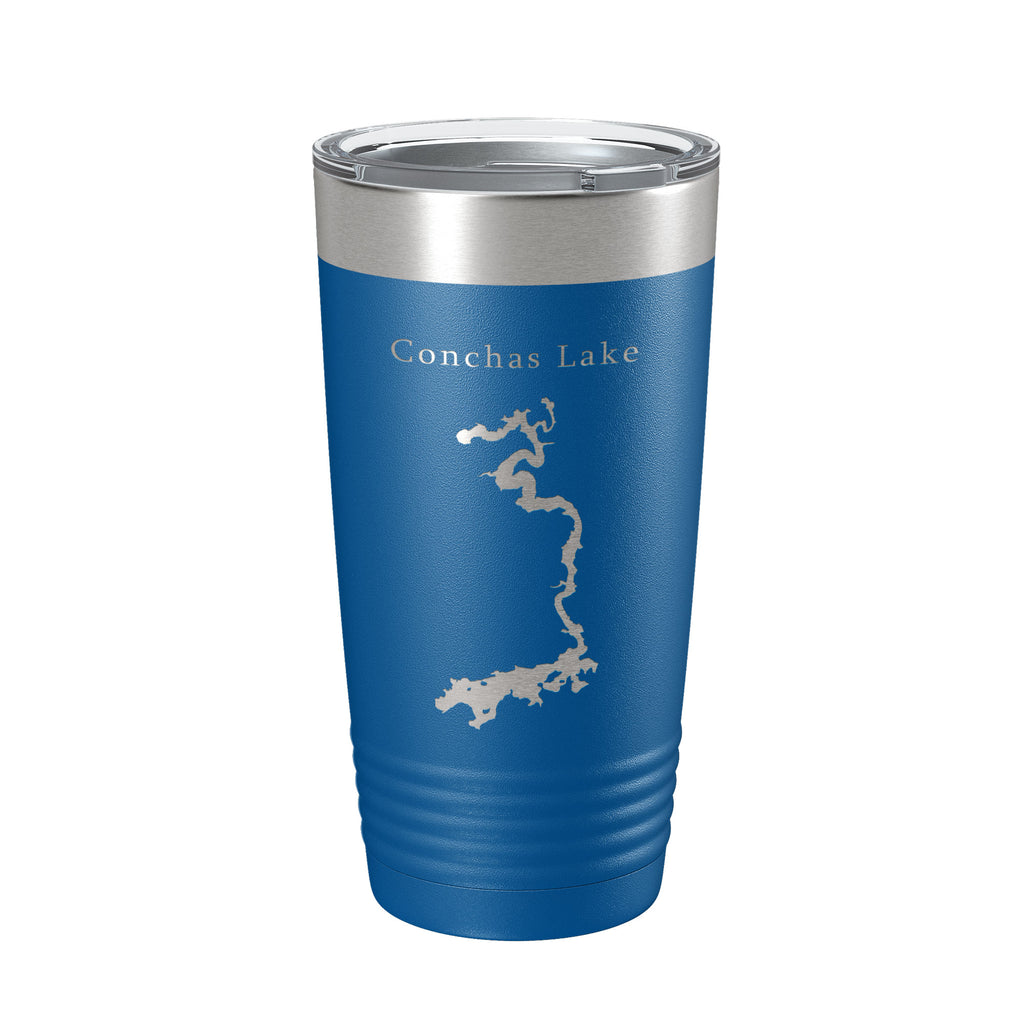 Conchas Lake Map Tumbler Travel Mug Insulated Laser Engraved Coffee Cup New Mexico 20 oz