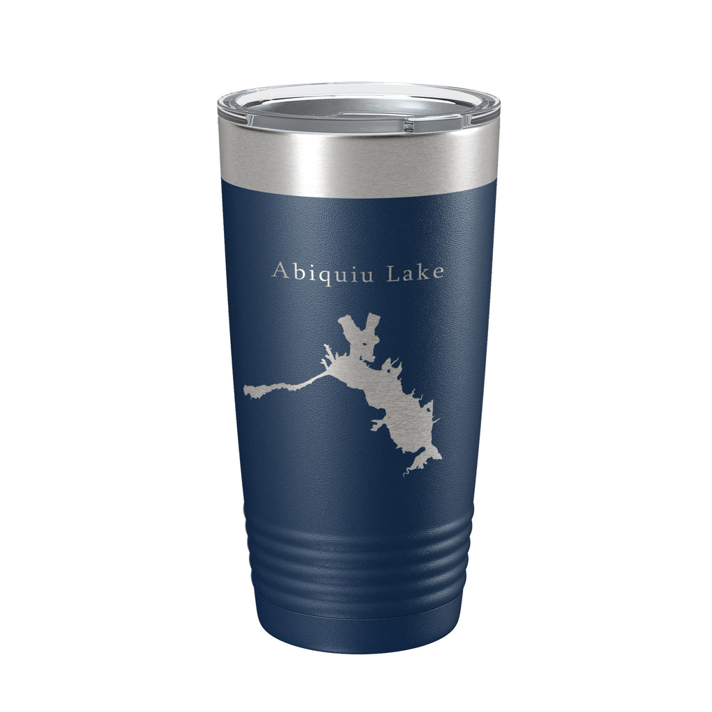 Abiquiu Lake Reservoir Map Tumbler Travel Mug Insulated Laser Engraved Coffee Cup New Mexico 20 oz