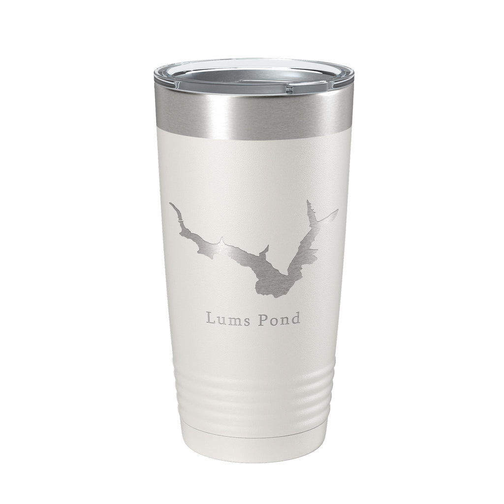 Lums Pond Tumbler Lake Map Travel Mug Insulated Laser Engraved Coffee Cup Delaware 20 oz