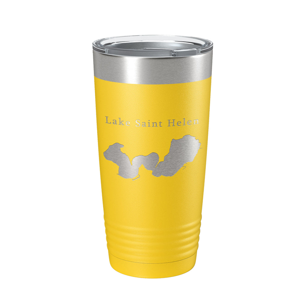 Lake Saint Helen Map Tumbler Travel Mug Insulated Laser Engraved Coffee Cup Michigan 20 oz