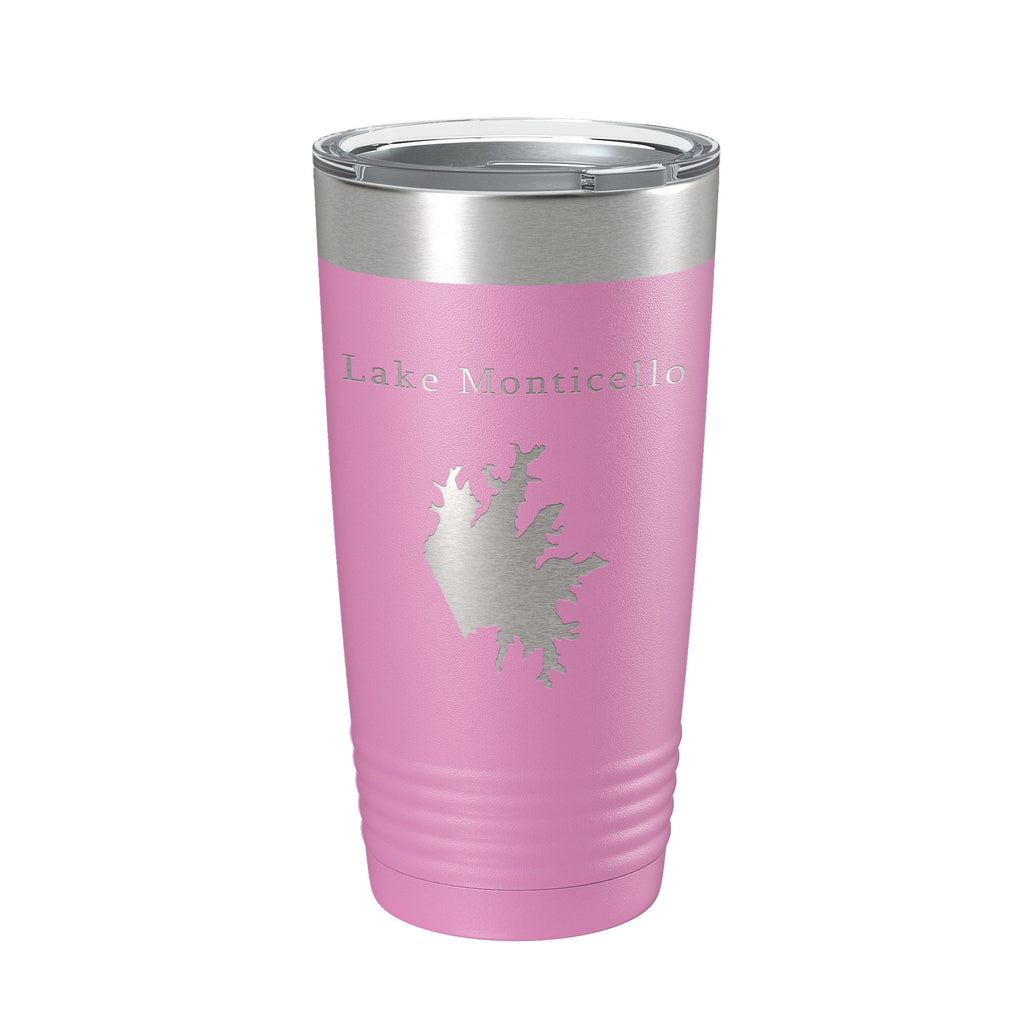 Lake Monticello Map Tumbler Travel Mug Insulated Laser Engraved Coffee Cup Arkansas 20 oz