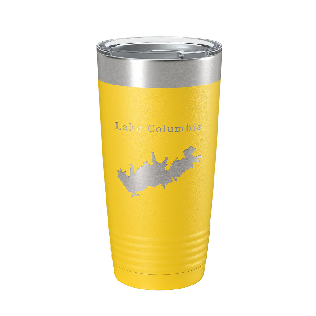 Lake Columbia Map Tumbler Travel Mug Insulated Laser Engraved Coffee Cup Arkansas 20 oz