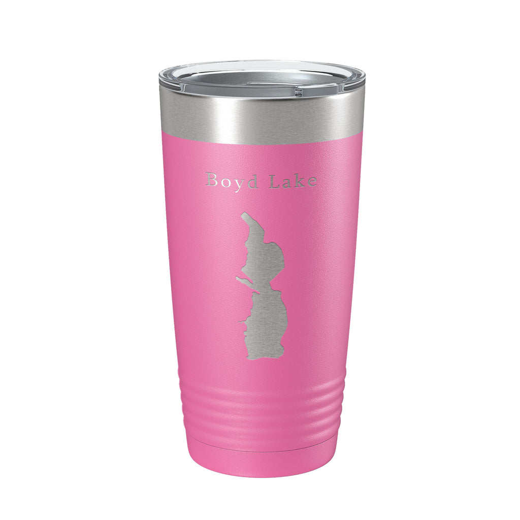 Boyd Lake Map Tumbler Travel Mug Insulated Laser Engraved Coffee Cup Colorado 20 oz