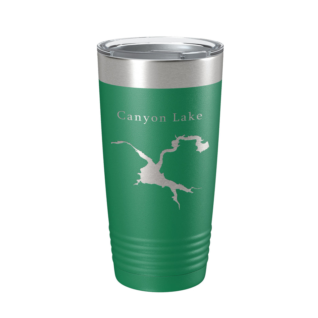 Canyon Lake Map Tumbler Travel Mug Insulated Laser Engraved Coffee Cup Arizona 20 oz