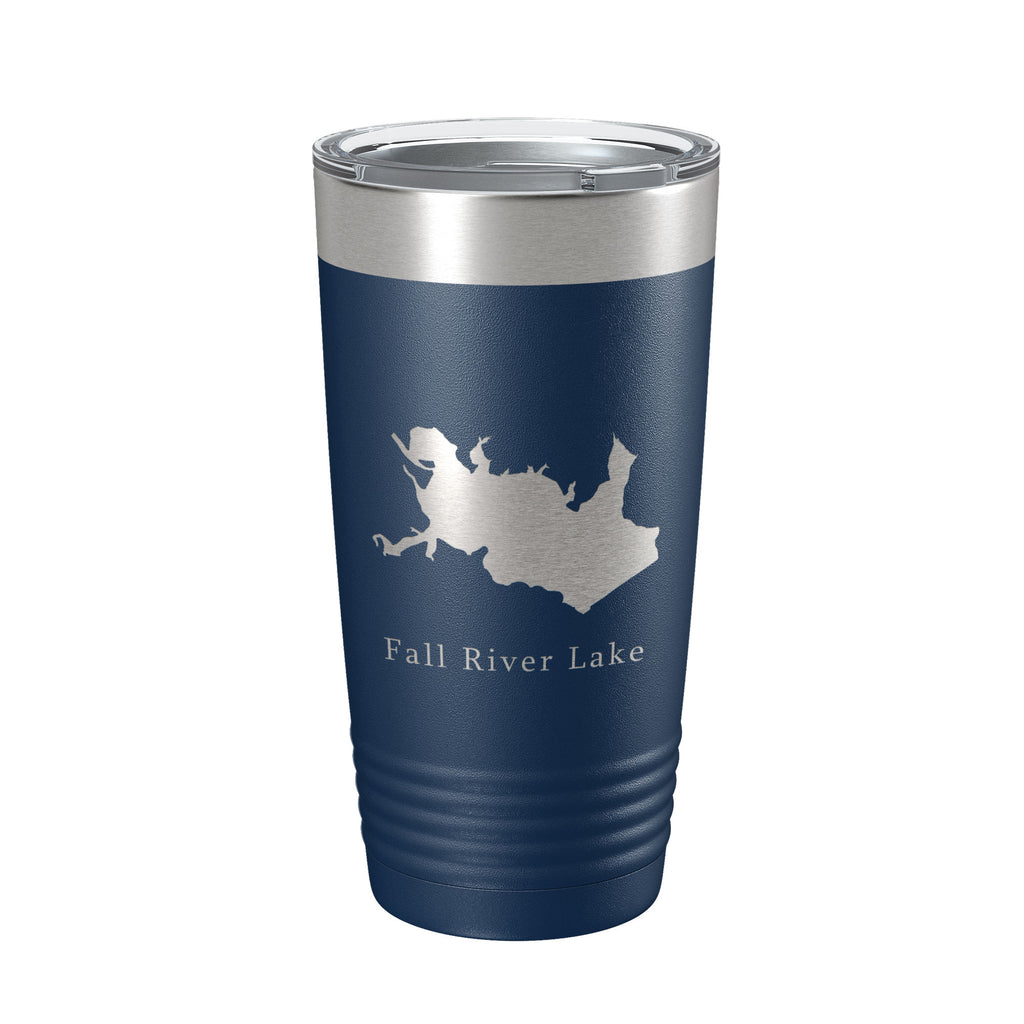 Fall River Lake Map Tumbler Travel Mug Insulated Laser Engraved Coffee Cup Kansas 20 oz