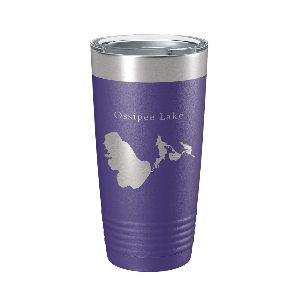 Ossipee Lake Map Tumbler Travel Mug Insulated Laser Engraved Coffee Cup New Hampshire 20 oz