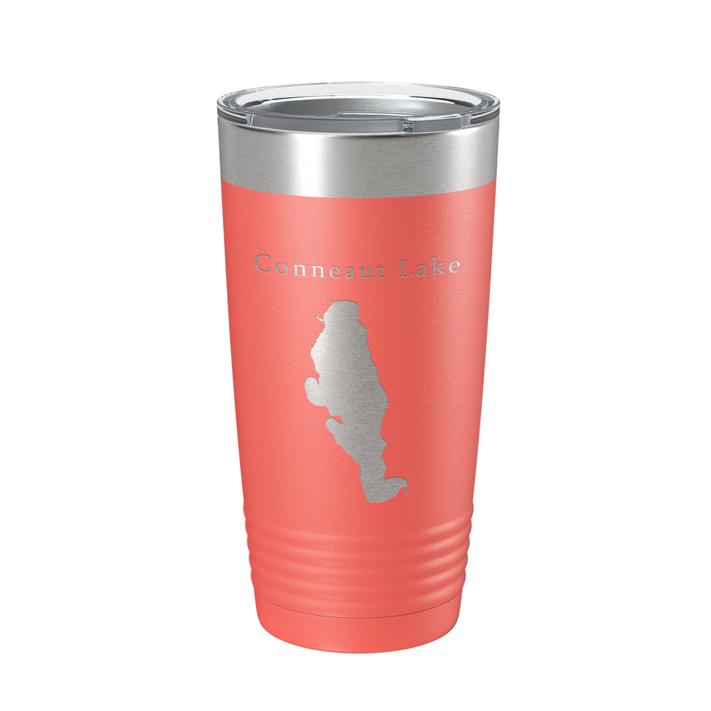 Conneaut Lake Map Tumbler Travel Mug Insulated Laser Engraved Coffee Cup Pennsylvania 20 oz