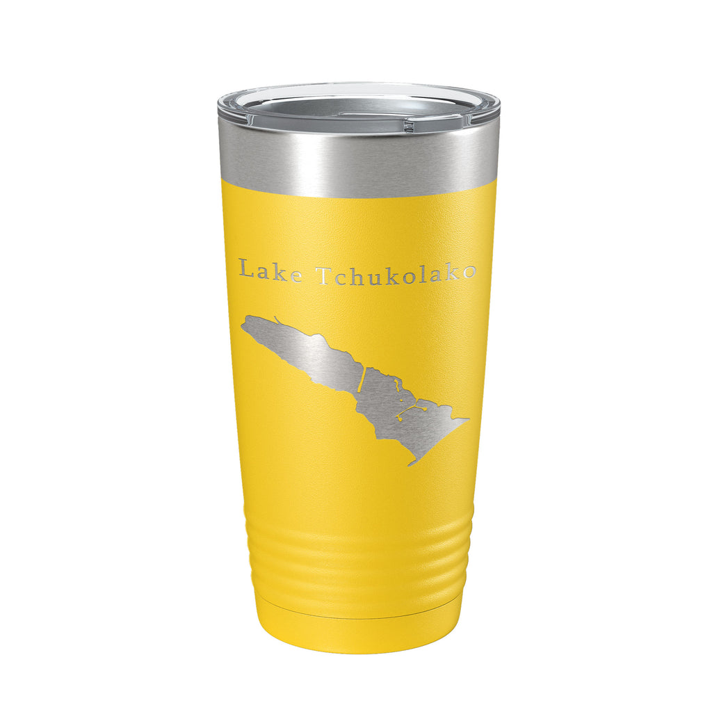 Lake Tchukolako Map Tumbler Travel Mug Insulated Laser Engraved Coffee Cup Georgia 20 oz